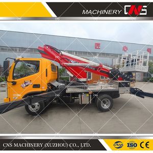 High Quality Manlift Aerial Work Platform Hydraulic Telescopic Boom Aerial Work Crane with Bucket for Hot Sale