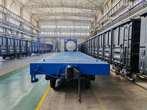 Large Volume Stable Structure Easy Maintenance Railway Construction Material Transport Flat Wagon