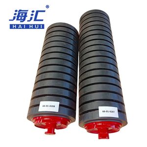 Durable Rubber Disc Roller Idler for Conveyor Systems and Heavy Loads