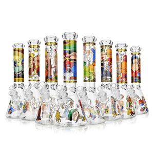 Esigo Fast Shipping Decal Design 14inch 7mm Thickness Glass Sweet Puff Glass Water Pipe