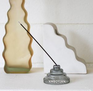 Decorative Gift Colored Hand Blown Inserting Incense Borosilicate Glass Incense Holder