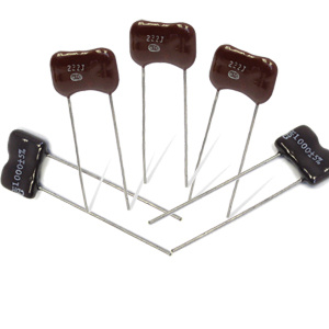 Premium Yellow and Brown High-Performance Radial Mica Capacitor