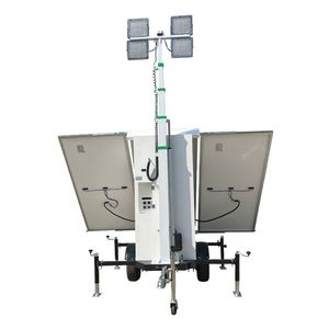 IP65 Rated Solar LED Light Tower with Adjustable Height