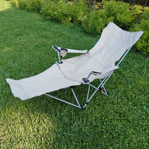 Camping Lounge Chair with Detachable Footrest Adjustable