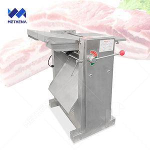 Automatic Electric Beef Meat Cutter Long Slice Pork Skin Slicer Pork Skin Slicing Peeling Removing Machine