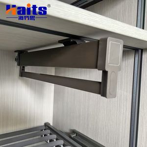 Retractable Clothes Rack Pull out Wardrobe Telescopic Clothes Rod Grey