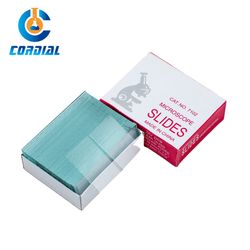 Cordial Lab 7102 Glass Microscope Slide with Cut Edges for Laboratory Use