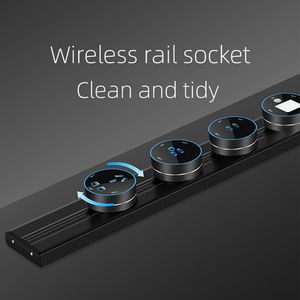 Electrical Orbital Wireless Power Track Socket System with Concealed Table Outlet