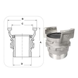 Premium Stainless Steel Storz Couplings for Fire Hose Applications