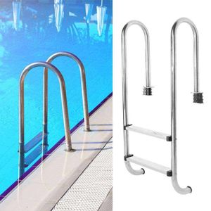 Outdoor Swim 2 Step Handrail Stainless Steel Pool Frame Ladder Steps Inground Swimming Poolslide Pool Ladder with Barrie