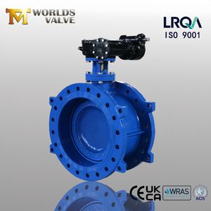 Double Offset Double Eccentric Double Flange Butterfly Valve with Rubber Sealing