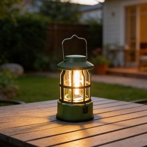 Adjustable Brightness Camping Light, 250lm/150lm/33lm Warm White COB LED Lantern, IP44 Waterproof AA Battery Powered Outdoor Light