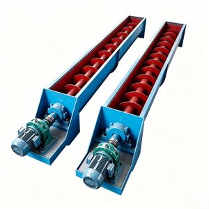 Industrial Single Screw Conveyor with Heavy-Duty Carbon Steel Construction