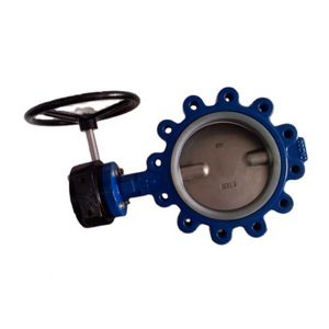 Pn10 Pn16 PTFE Seat Wafer Butterfly Valve Gear Metal Flanged Butterfly Valve EPDM Liner Butterfly Valve