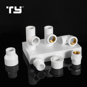 Elbow PVC UPVC Pressure Pipe Fitting Water Supply ASTM Sch40 Standard Plastic Connector Accessories Tee for Water Supply