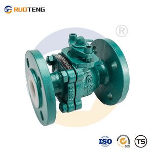 [Ruoteng] High Quality Cast Steel PTFE-Lined Ball Valve Flange Ball Valve PTFE Sealed Ball Valve