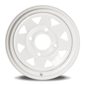 ISO Certified 12X4 4WD White Trailer Steel Wheel Rim for Utility Boat Trailer