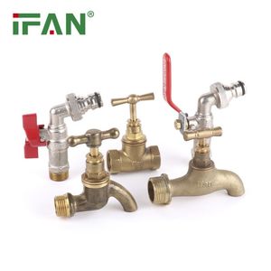 Ifan High Pressure Brass Bibcock 1/2"-1" Brass Garden Bib Tap Reliable Brass Bibcock Tap