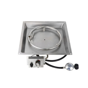 420 Square Stainless Steel Gas Fire Pit for Outdoor