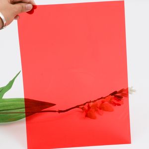 0.35mm Tranclucent Red Color PVC Plastic Sheets Film for Decoration