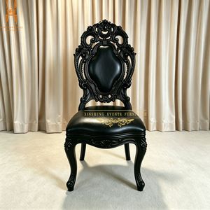 Black PP Frame Carved Legs Upholstered Wedding Dining Event Banquet Hotel Chair
