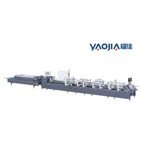 Yaojia Folder Gluer Machine Folding Corrugated Carton Electric Box Folding Carton Pasting Forming Machine Crash Lock Bottom Folding Gluing Machine