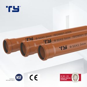 PVC Plastic Gasketed Push Fit Drainage Tube Pipe with GB Standard Tianyan OEM