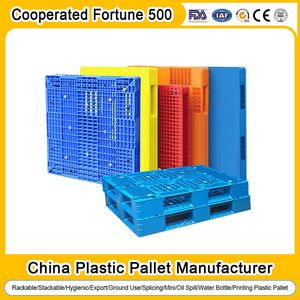 China Plastic Pallet Manufacturer HDPE Heavy Duty Warehouse Storage Industrial Euro One Four Way Export Oil Spill Containment IBC Printing Hygienic Flat Pallet