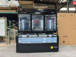 Plug-in Supermarket Equipment Ice Cream for Frozen Food Display Island Combined Freezer