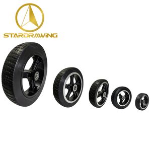 Stardrawing 5/6/8/9/10inch 126/150/200/220/249mm Replacement Solid Rubber Tire Wheelchair Solid Rubber Wheel