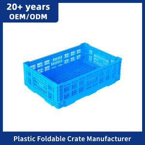Heavy Duty HDPE Foldable Storage Foldable Plastic Foldable Ventilation Fruit and Vegetable Crate Plastic Crates for Fruits and Vegetables