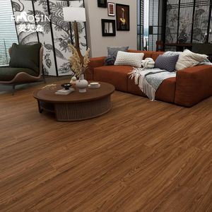 Emosin Building Material Eir PVC Laminate Flooring 3.5-8mm Wood Carpet Grain Waterproof Self Adhesive Plastic/Vinyl Spc Flooring for Home Decoration