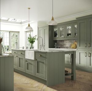 European Style Shaker Style White Gloss Laminated MDF Kitchen Cabinet