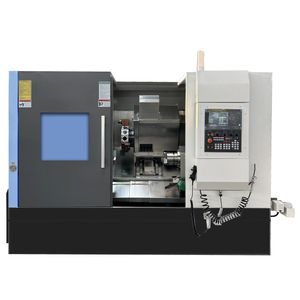 High Precision Automatic CNC Turret Slant Bed Lathe for Metal Parts Turning Machining with Stable Slant Bed CNC Workshop Manufacture