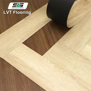 Elegant Luxury Vinyl Tile with Fishbone and Herringbone Design Lvt Flooring