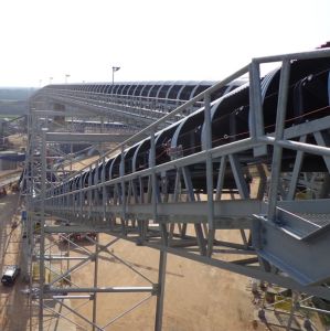 Customized Industrial Overland Fixed Rubber Belt Conveyor for Coal Mine