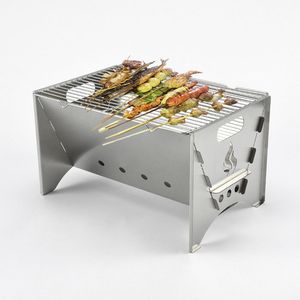 Outdoor Camping Portable Foldable Stainless Steel Charcoal Outdoor BBQ Grill