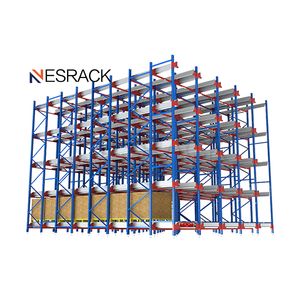 Industrial Adjustable OEM/ODM Warehouse Storage Rack with High-Load-Bearing Cold-Rolled Steel Q235B Pallet Beam Rack for Metal Drive in Pallet Racks