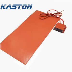 Customized Industrial 12 Volt Electric Flexible Silicone Heating Pad with Thermostat