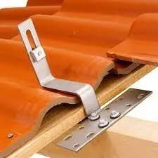Solar Mounting System Stainless Steel Adjustable Tile Roof Hooks Reduce Loose Hardware Solar Panel Mounting Hooks