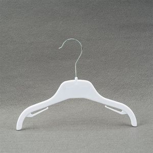 Wholesale Custom Logo White Plastic Hangers for Kids Clothes