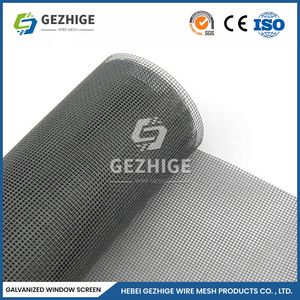 Gezhige 2*2mm Mesh Wire Mesh Screen Suppliers China Mosquito Window Screen/1.2mm Wire Thickness Galvanized Window Screen/Electro Galvanized Window Screen