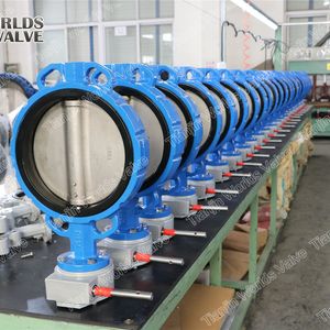 Resilient Wras Rubber Lining Seat Wafer Handle Hand Wheel Butterfly Valves Pn10 Pn16