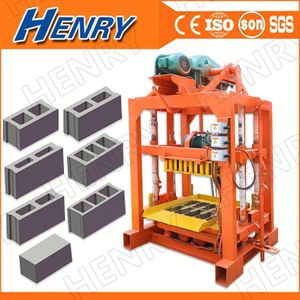 Qtj4-40 Hollow Block Brick Machine in Kenya, Construction Machinery