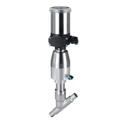 Sanitary Ss 316L Single Action Plastic Pneumatic Angle Seat Valve