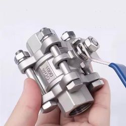 Eathu Factory Direct 3PCS Stainless Steel Key Lock Ball Valve with Female Threaded 304/316 High Pressure Threaded End NPT/BSPP