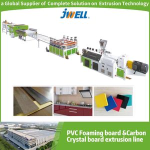 Jwell Automatic PVC Foaming Board Extrusion Line for Carbon Crystal Board Profile Production Machine Plastic Making Machine