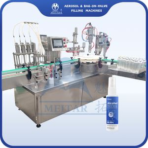 Factory Sale Aerosol Disinfectant Spray 75% Alcohol Spray Can Filling Machine Line