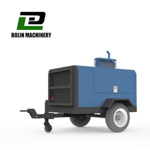 Heavy Duty 200-1600cfm Remote Control Mobile Diesel Engine Screw Air Compressor for Mining