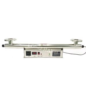 Water Treatment Flow-Through Pipeline Stainless Steel UV Sterilizer Provides Pure Ultraviolet Radiation for Aquaculture Industry